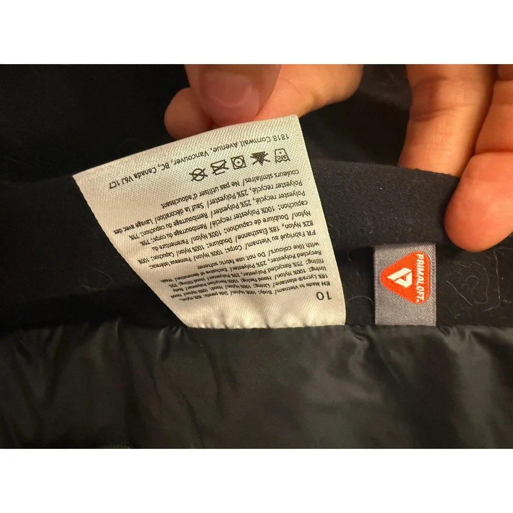 Lululemon Flurry Fighter Vest Women 10 Black Primaloft Hooded Quilted LW4BTTS